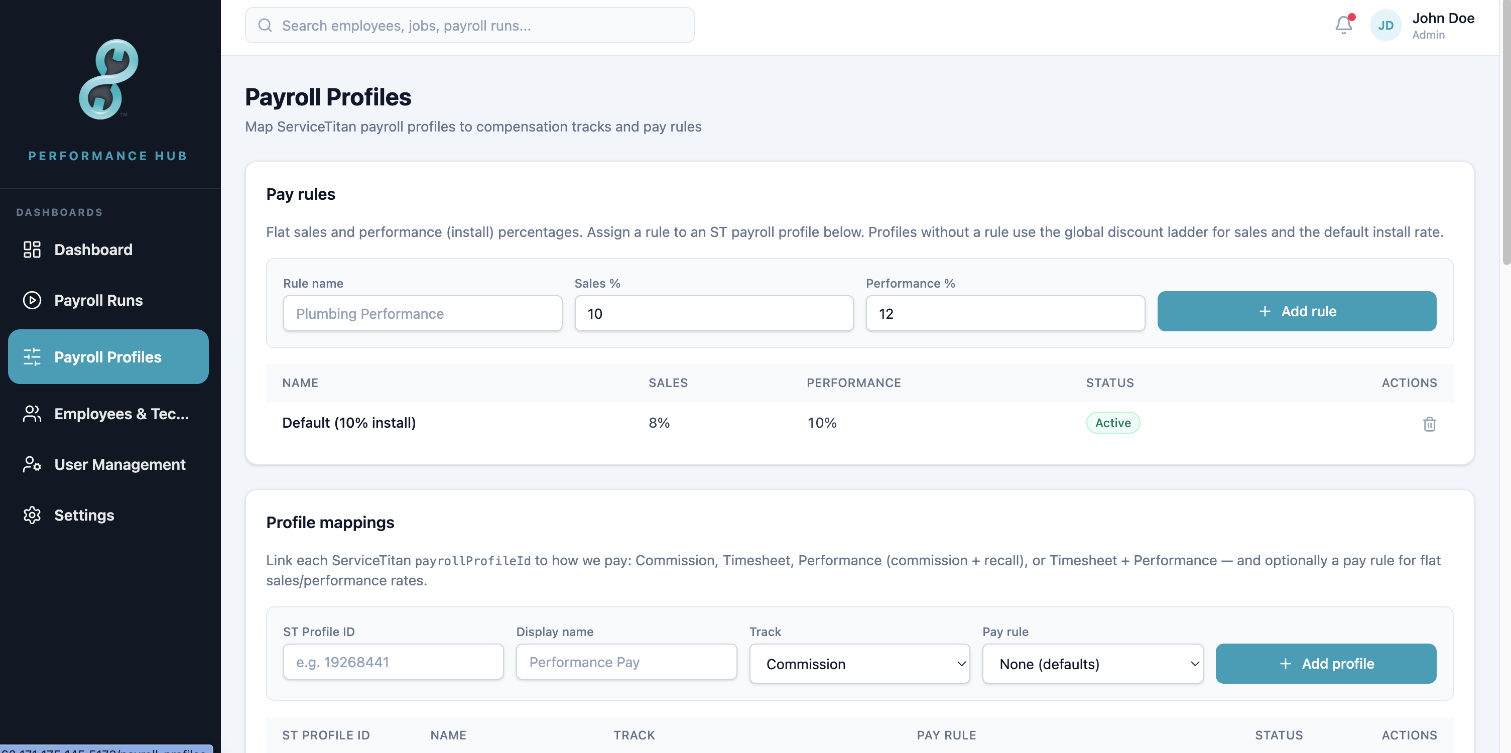 TruFinity Payroll Automation project view 2
