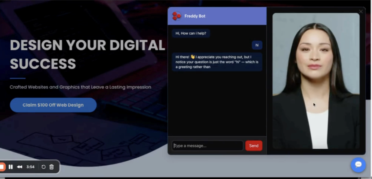 AI Avatar Chatbot Builder interface preview