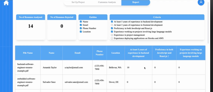 AI Resume Screening & Candidate Analysis Platform project view 2