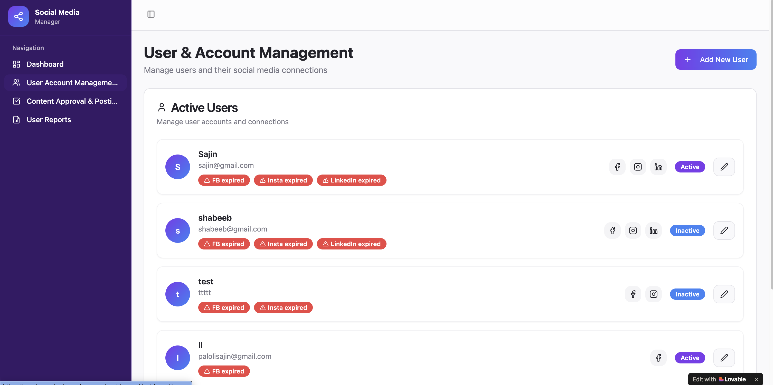 SocialFlow AI – Multichannel Content Automation project view 2