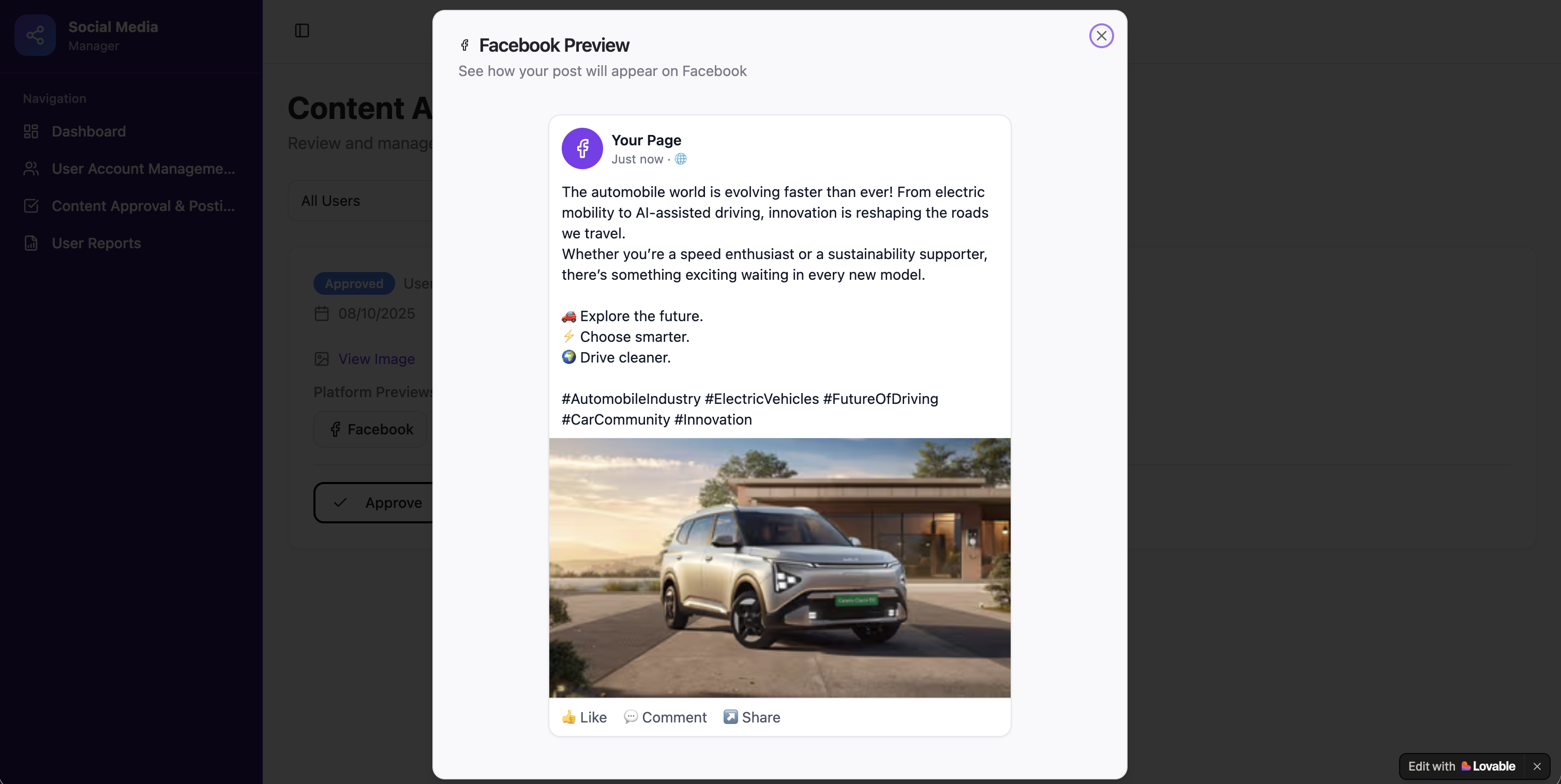 SocialFlow AI – Multichannel Content Automation project view 3