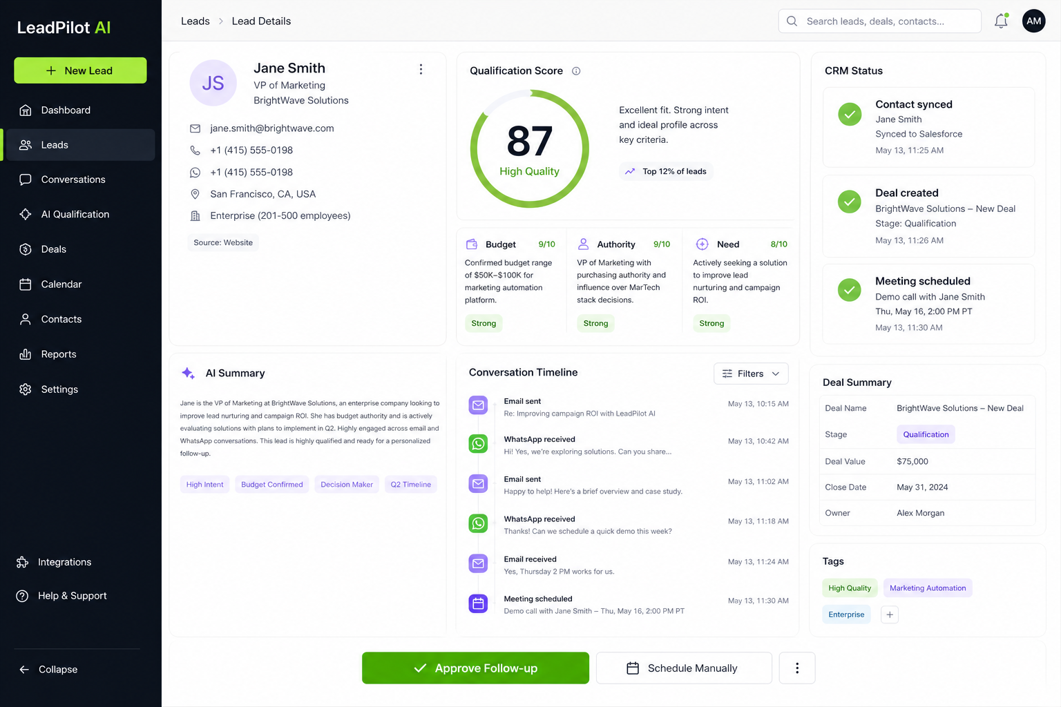 LeadPilot project view 3