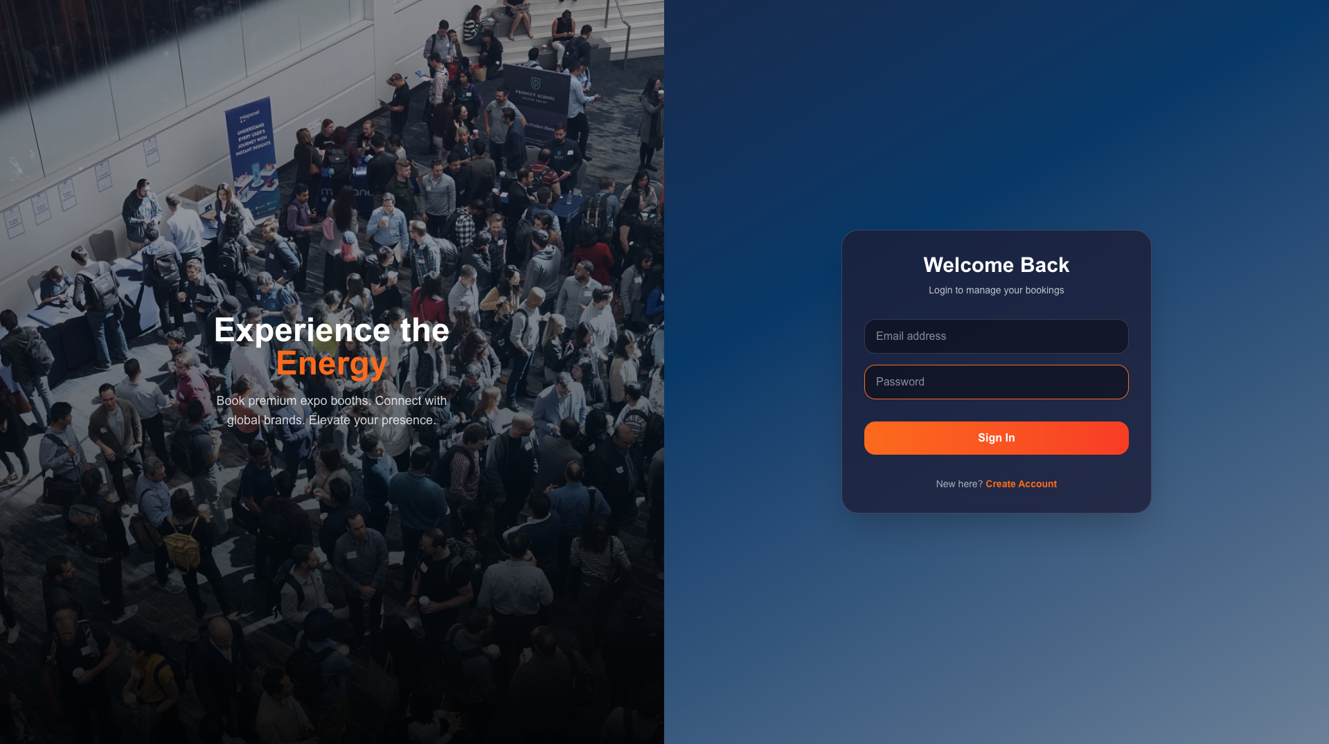 NRGY – Expo Management & Booth Booking Platform project view 2