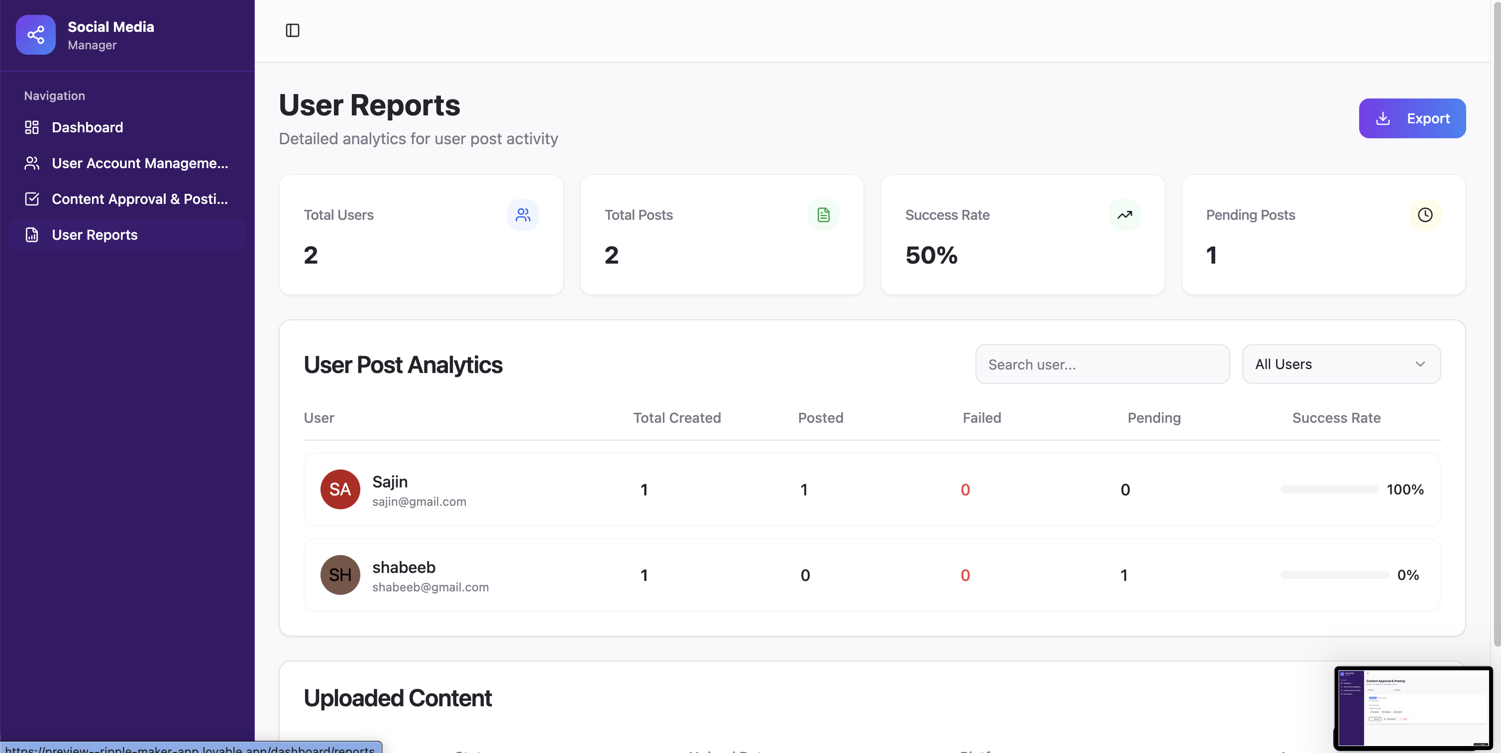 SocialFlow AI – Multichannel Content Automation project view 6