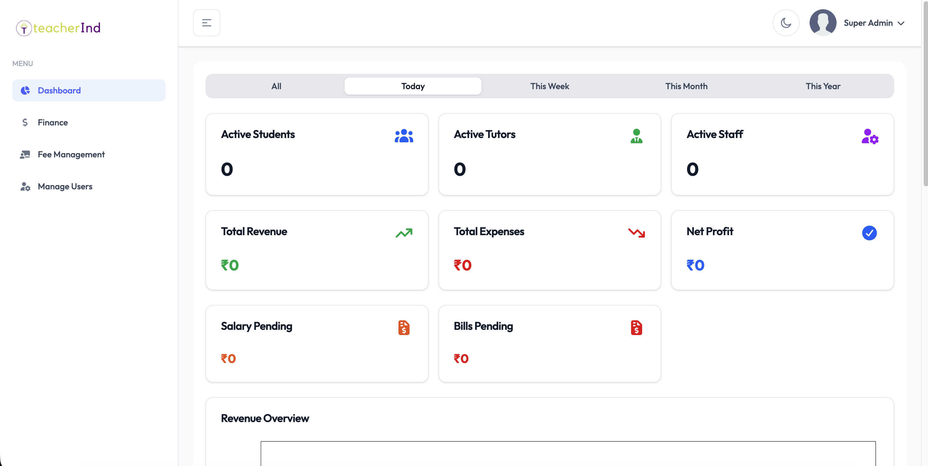 TeacherInd FinanceHub – Billing, Finance & Reporting Platform project view 2