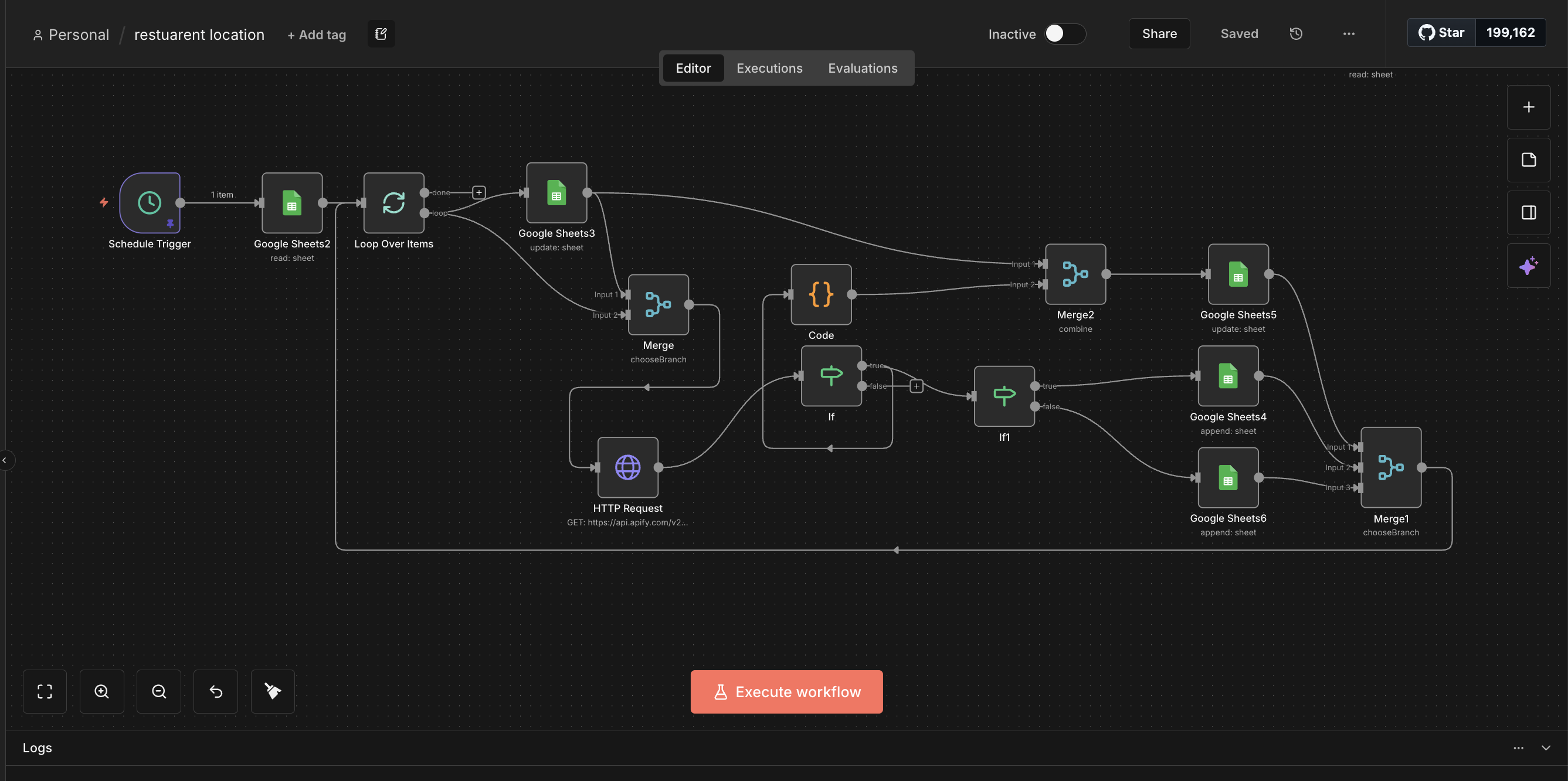RestaurantProspect Flow – Lead Filtering & Lemlist Routing project view 2