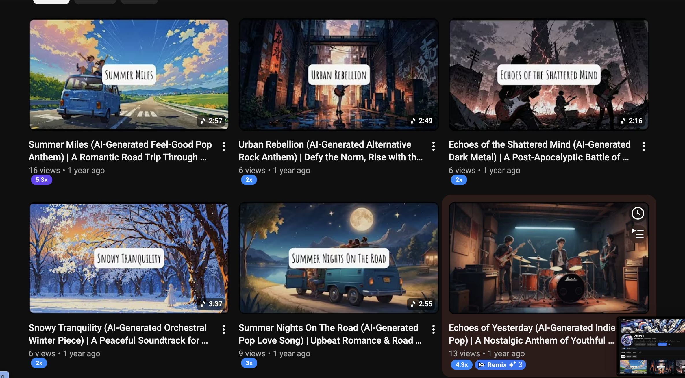 AIverse – YouTube Channel Automation project view 2