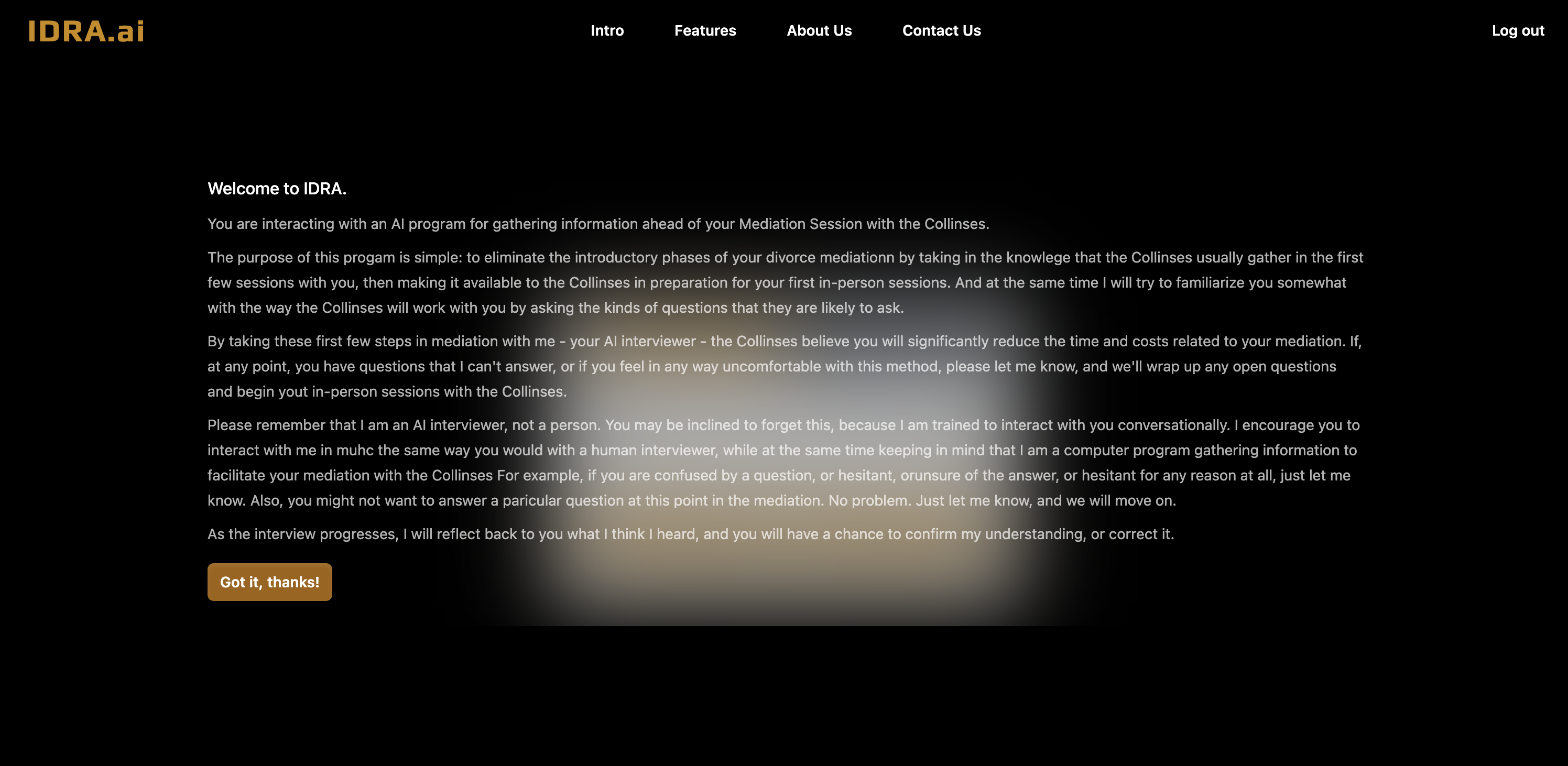 IDRA – Intelligent Dispute Resolution Assistant project view 2