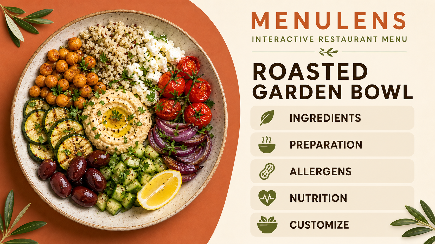 MenuLens – Interactive Restaurant Menu interface preview