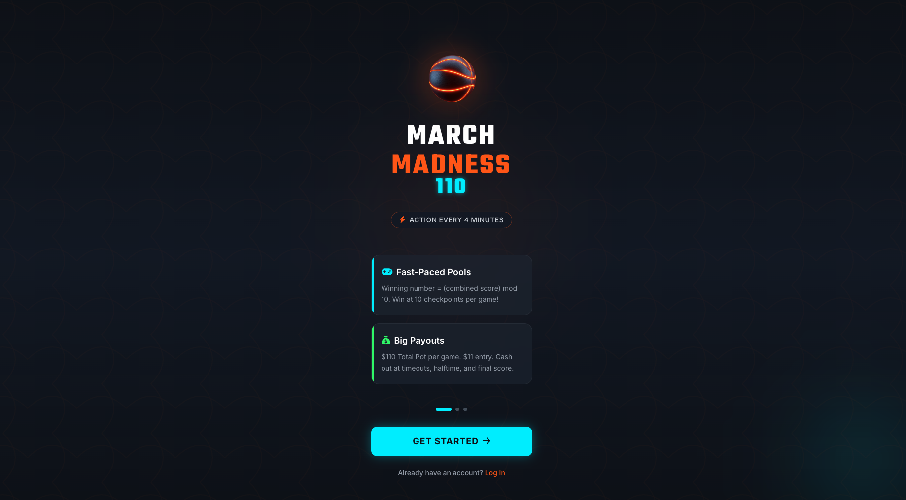 March Madness 110 interface preview