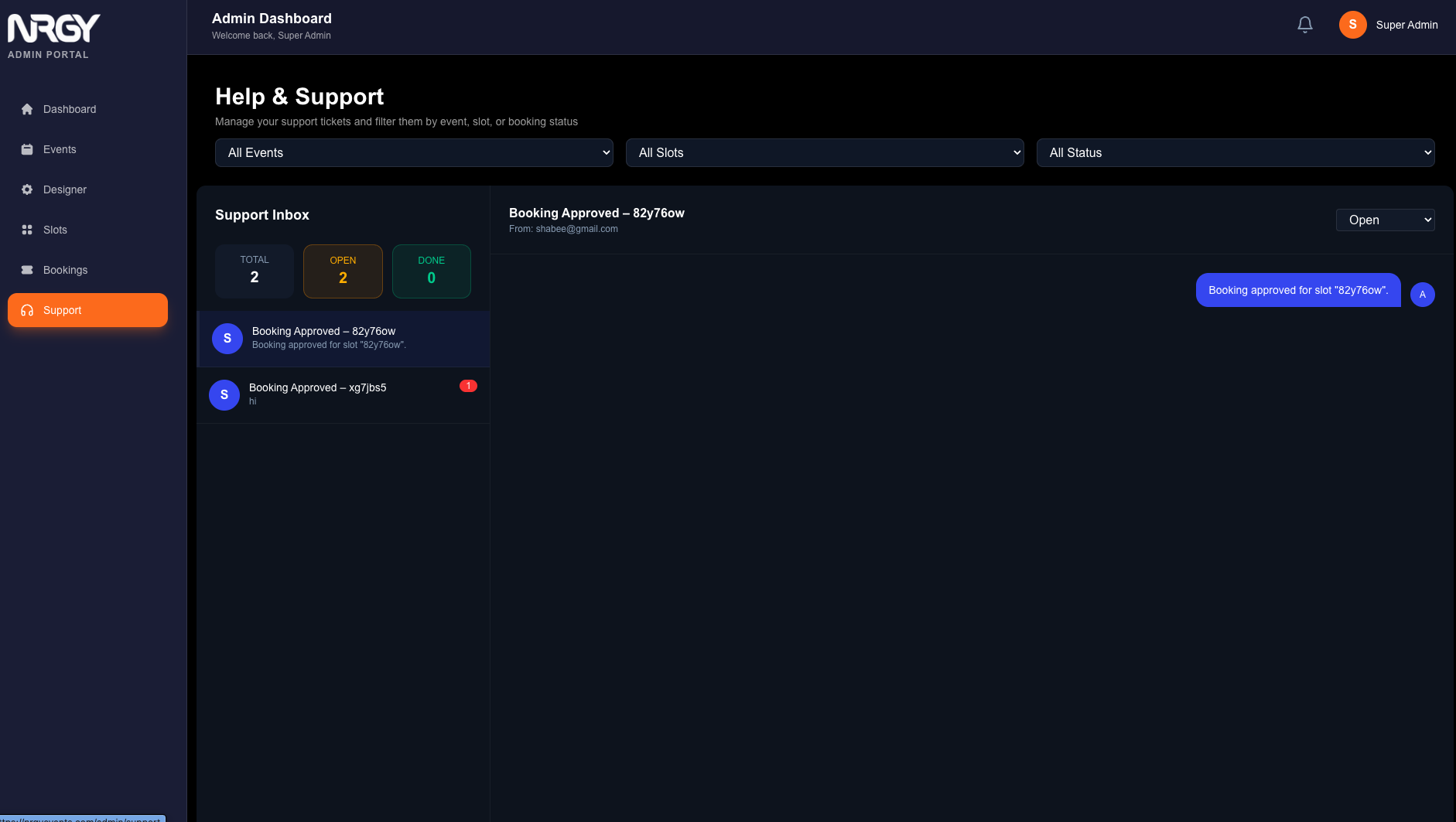 NRGY – Expo Management & Booth Booking Platform project view 5
