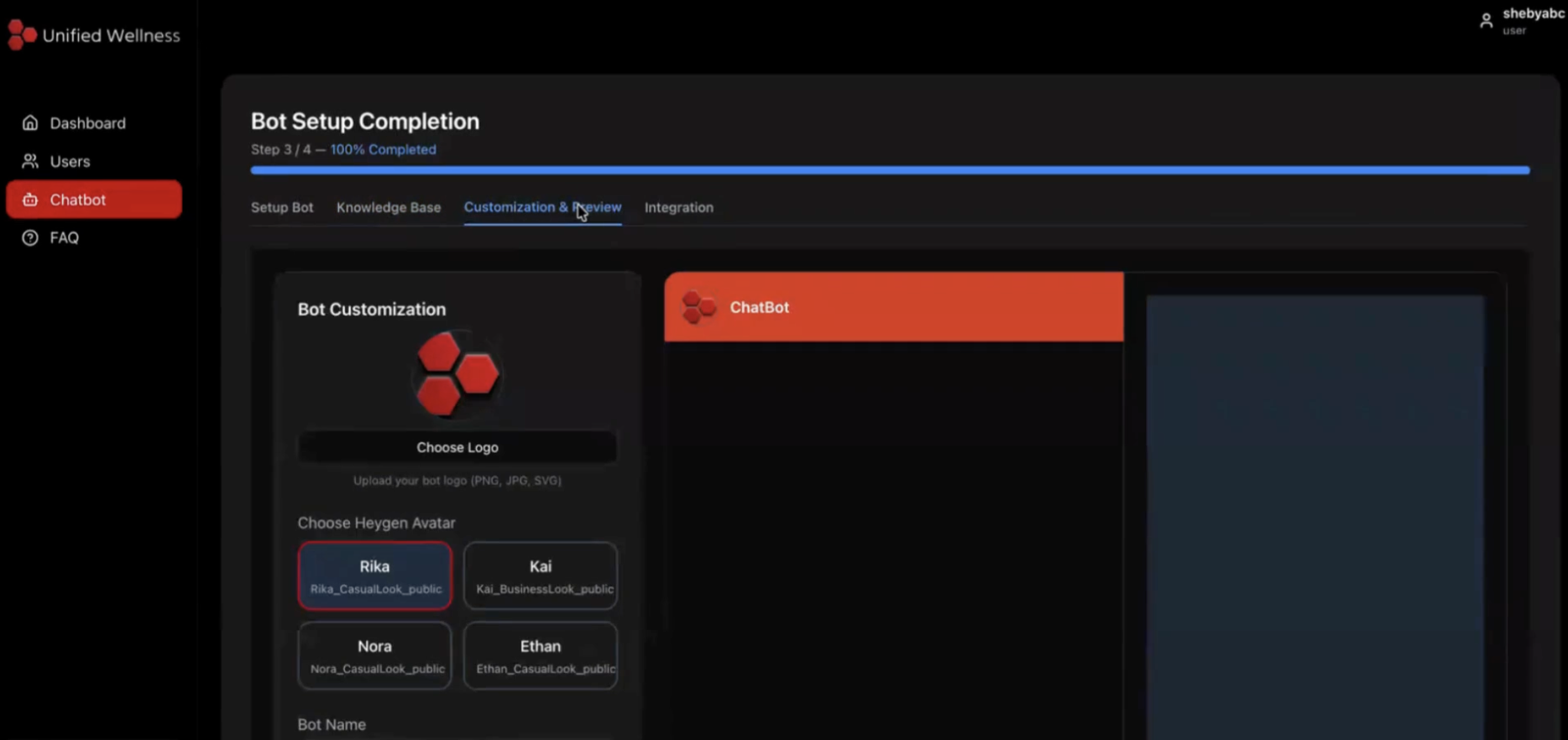 AI Avatar Chatbot Builder project view 4
