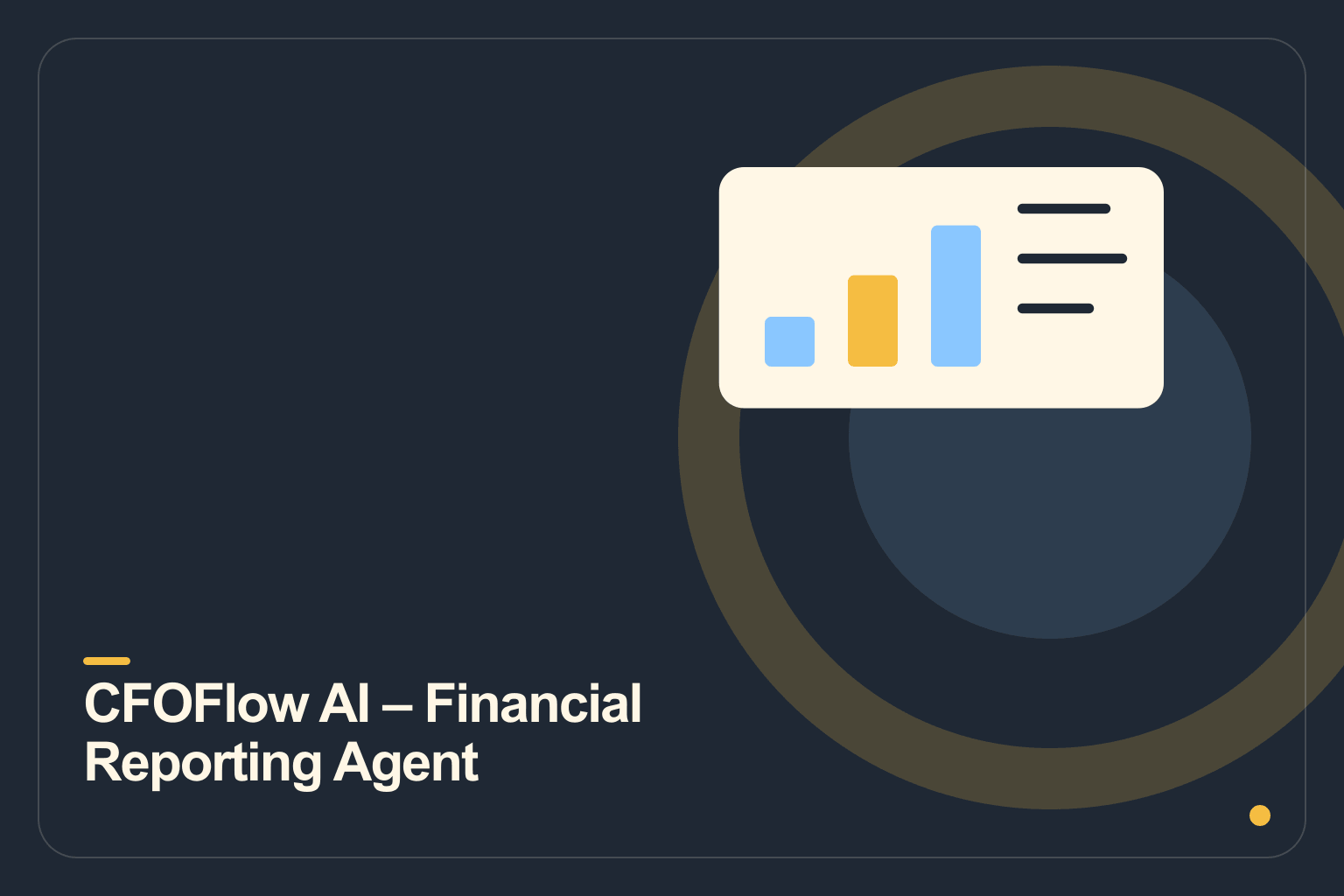 CFOFlow AI – Financial Reporting Agent interface preview