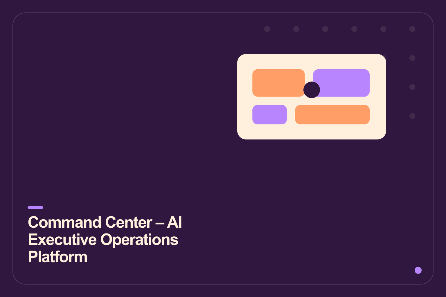 Command Center – AI Executive Operations Platform interface preview