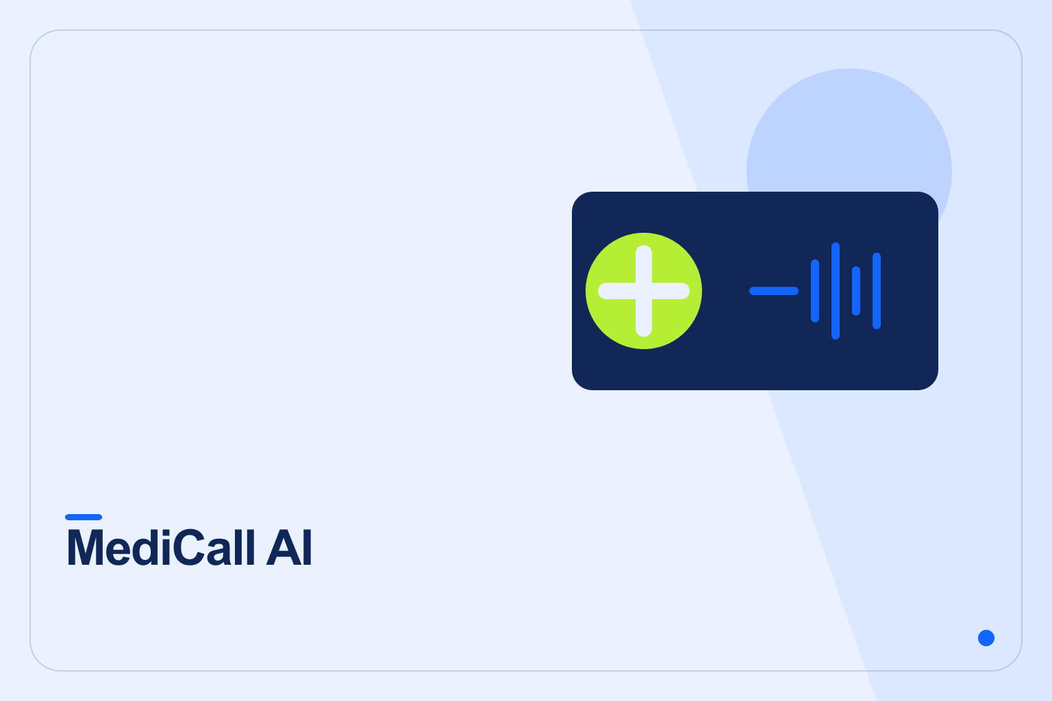 MediCall AI – Healthcare Voice Receptionist interface preview