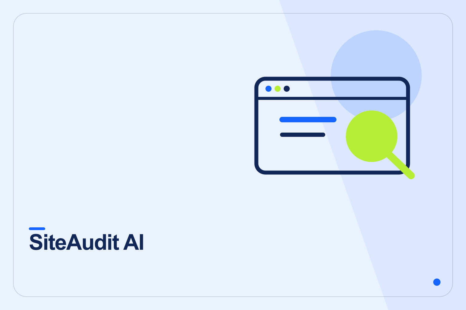 SiteAudit AI – Website & SEO Intelligence interface preview
