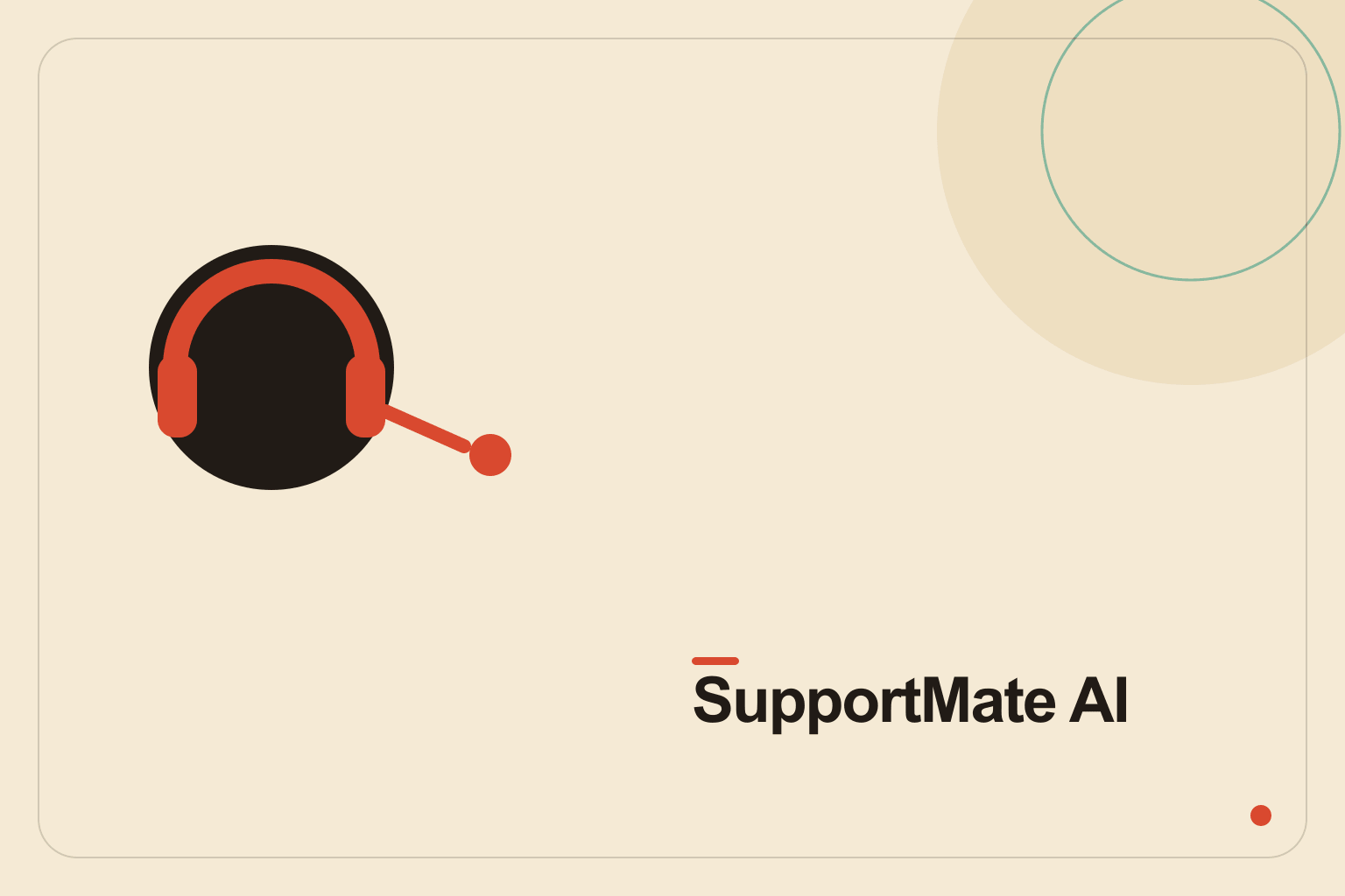 SupportMate AI – Customer Service Assistant interface preview